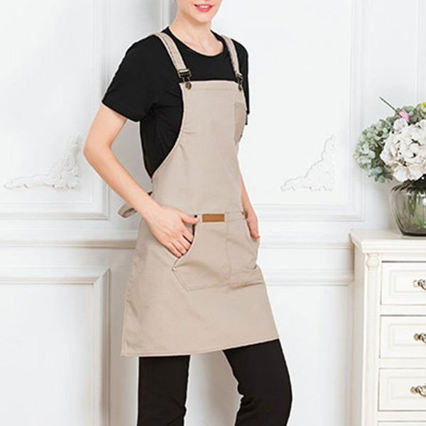 

aprons work apron with pockets for men women chef waiters artists adjustable restaurant barber floral artist coffee shop cooking