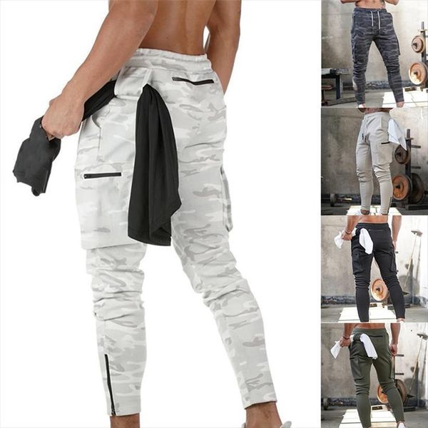 

fashion side pockets cargo streetwear women pant camouflage jogger casual workout fitness trousers sporty running, Black
