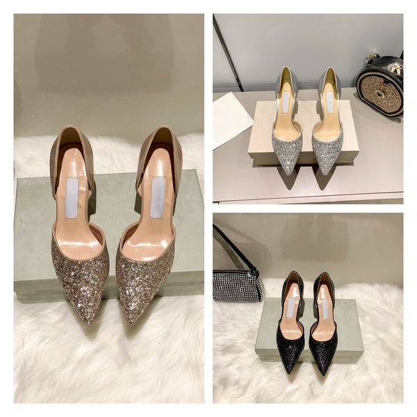 

women's sandals fashion wedding party on luxury brand design high-heel size34-40, Black