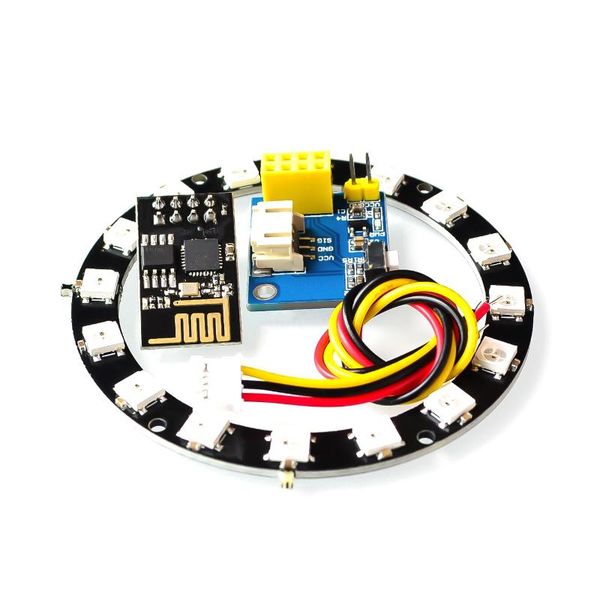 

integrated circuits esp8266 esp01 esp-01 rgb led controller adpater wifi module for arduino ide ws2812 ws2812b 16 bits light ring chris