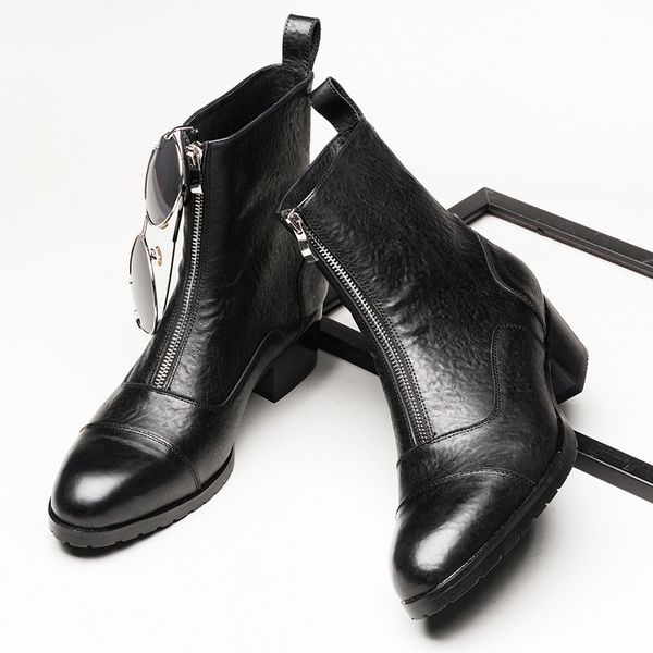 

autumn and winter horse plus cashmere martin fashion shoes short boots bg3d, Black