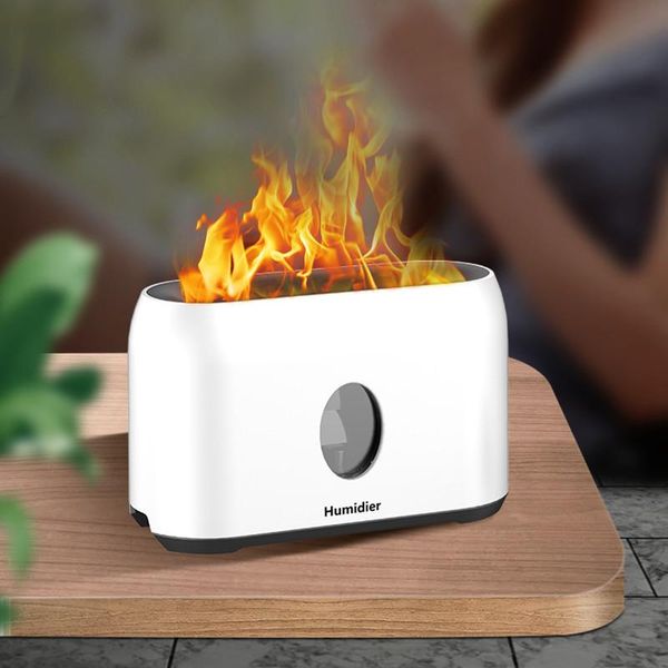 

humidifiers usb flame aromatherapy atmosphere table lamp bedroom living room car 200ml humidifier three-speed remote control led night light