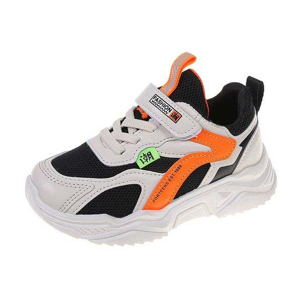 

athletic kids shoes sports footwear toe boys sneakers children d1974, Black
