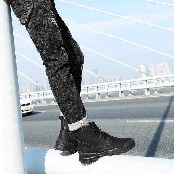 

boots sale man hombre informales casual flat zapatillas for causal masculino sneaker sneakers breathable leather de, Black