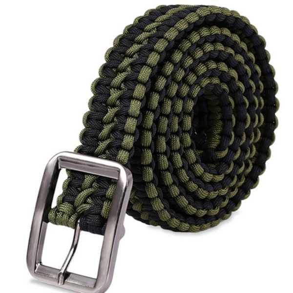 

outdoor gadgets survival parachute cord solid steel buckle belt sports waistband girdle camping climbing umbrella straps 4 colo