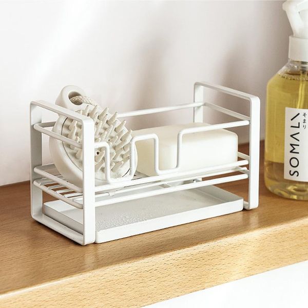

hooks & rails kitchen sponge rack storage wrought iron drain steel ball soap dish cloth sink