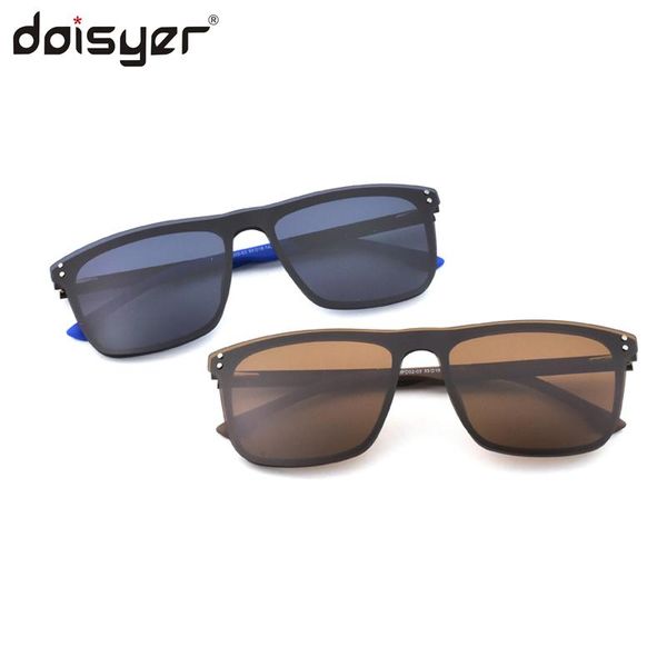 

sunglasses daisyer 2021 china customized tr90 frame full retro glasses big face rectangle polarized clip o, White;black