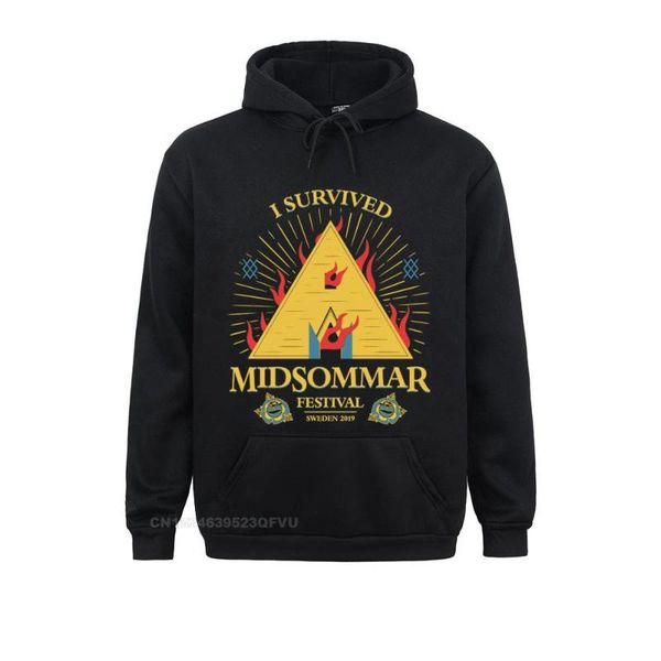 

men's hoodies & sweatshirts casual sacrifice midsommar festival hoodie men crewneck cotton tees printing long sleeve japanese streetwea, Black