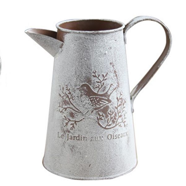 

decoration vases ornaments flower bucket vintage garden craft iron sheet pastoral style watering can holder accessories home