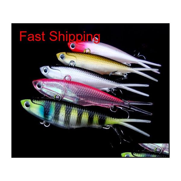 

new artificial simulation fish lead bass crankbaits 9.5cm 20g freshwater fishing vib soft plastic laser lure with lead head hooks ub5g m2s4n
