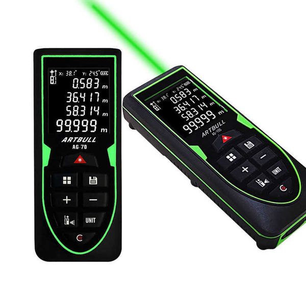Artbull Laser DradeFinder 100M 70M 50M Лазерный дистанционный счетчик ленты Инфракрасный дальномерный инструмент для измерения 210719
