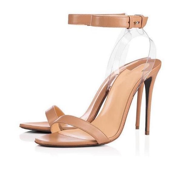 

red bottom studded black gladiator sandals women strappy heels stiletto summer high heels shoes full original packaging