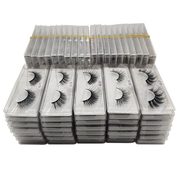 

false eyelashes wholesale mink lashes 6d natural pack fake box package bulk lash fluffy