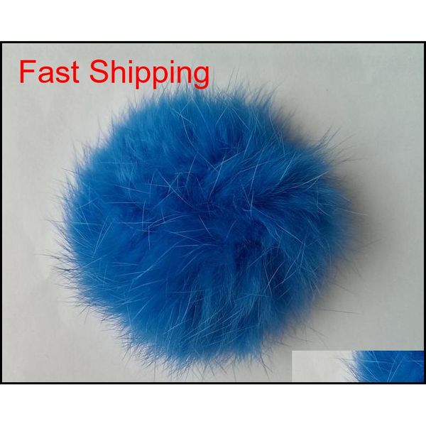 

8cm size many colours rabbit fur ball wholesale 50pcs/lot and price rabbit pompoms qylcpr dh_seller2010, Silver