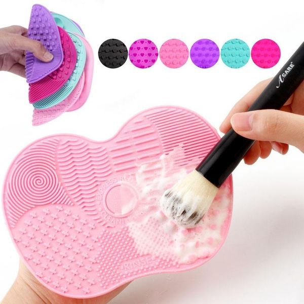 

makeup brushes brush cleaning tool foundation scrubbing board pad gel