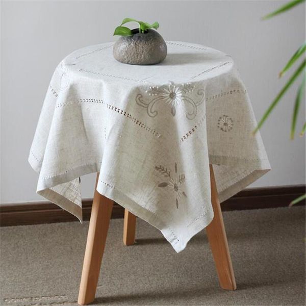 

table cloth linen embroidery tablecloth lovely cover coffee tea for dining el wedding gift