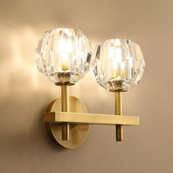 

wall lamp lukloy european crystal for living room bedroom aisle modern bedside light led sconce lighting fixture