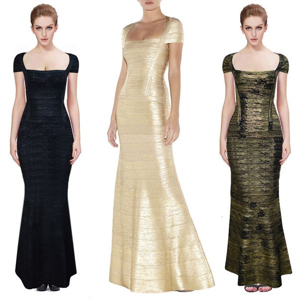 

hl dress with gold pattern, short sleeve, long track, elegant party dress, celebrity xjdf, White