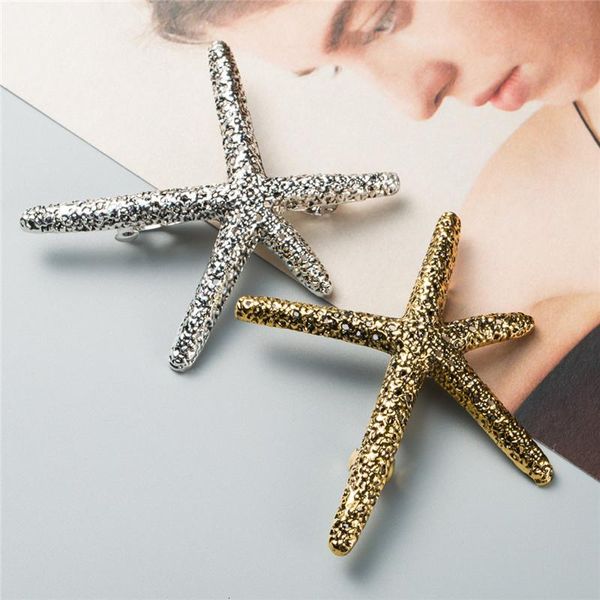 

hair accessories 2021 korea fashion hairpin for women trendy simple girl starfish golden silver barrettes hairgrip headwear gift