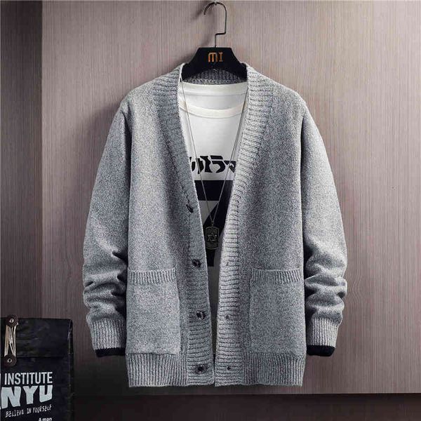 

men's jackets casual male sweater knitted with buttons, high-quality warm coat for winter men vix4, Black;brown