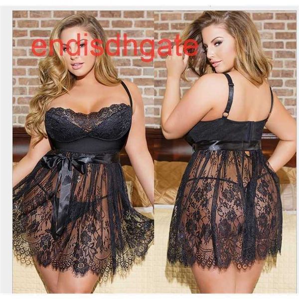 

factory3b3ksling lace fat pajamas mm large size perspective underwear, Black;white