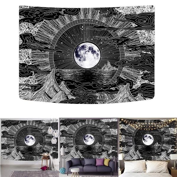 

tapestries moon and stars tapestry clouds black mountain