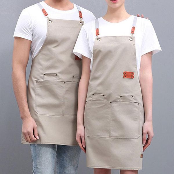 

aprons waiter kitchen apron fashion adjustable work chef cooking man bib barbecue barber uniform