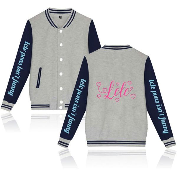 

men's hoodies & sweatshirts lele pons spring o-neck pattern printed baseball shirt comfortable streetwear harajuku style couple jacket, Black