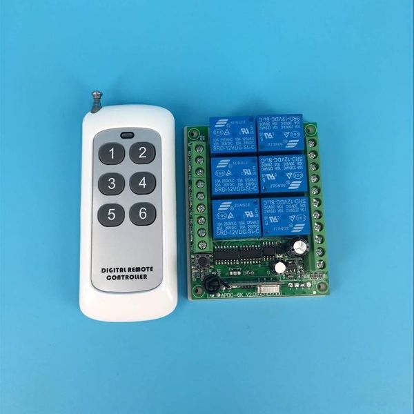 

smart home control wireless remote 12v 5v multi-function receiving controller 24v relay motor switch no com nc 1000m range