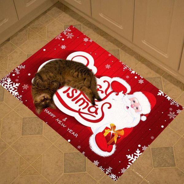 

carpets christmas door mat merry outdoor carpet non-slip floor year ornaments for living room bathroom