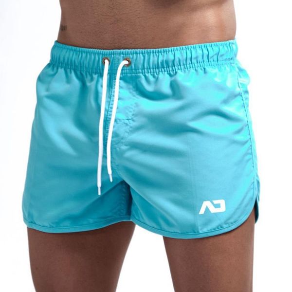 

men's swimwear 2021 solid beach shorts men slim fitness beachwear fashion swimming short man running sports swim suits summer sea surf