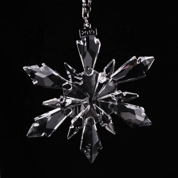 

interior decorations clear crystal glass snowflakes ornament pendants for home or car decoration gifts