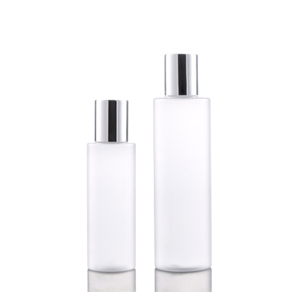 

storage bottles & jars empty 100ml 200ml frosted flat shoulder bottle shiny silver screw cover refillable cosmetic packaging vials container