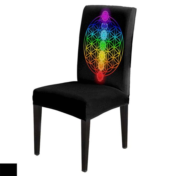 

chair covers dining room cover round flower flash pattern black table chairs for kitchen tablecloth home decor