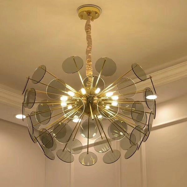 

pendant lamps modern spherical led light dandelion color glass suspension pa0488