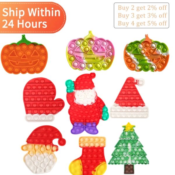 

christmas fidget toys pack its antistress halloween push bubble rainbow hands squishy reliver stress for adults