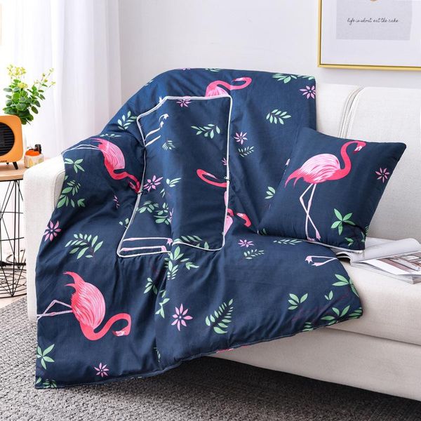 

cushion/decorative pillow cotton patchwork quilt blanket,2 in 1 travel blanket and pillow,cute cartoon throw pilow, home office car cushion/