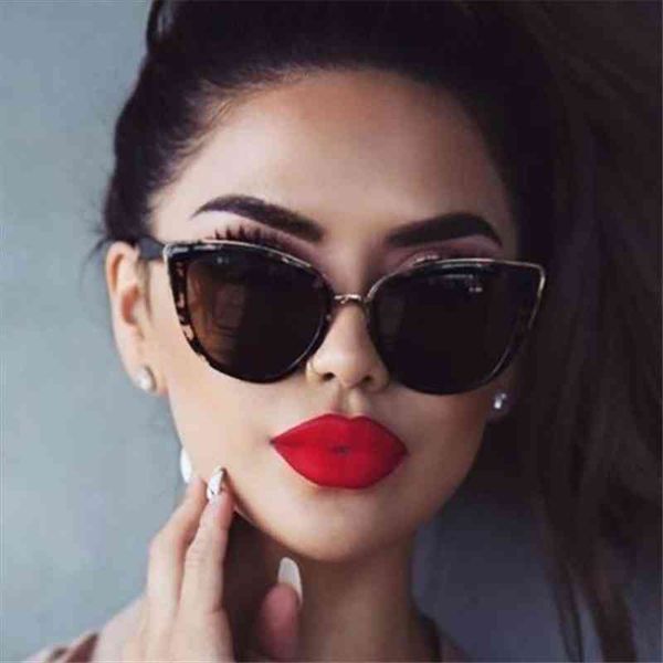 

fashion cat eye sunglasses women brand designer vintage sun female 90s style uv400, White;black