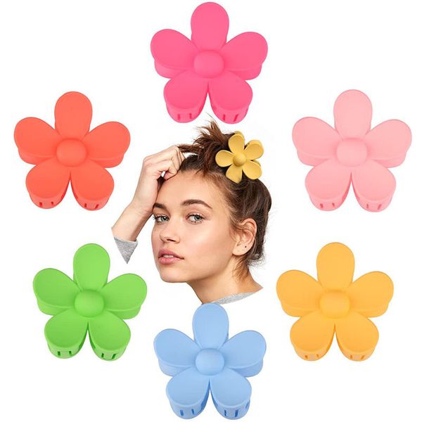 Moda Mulheres Meninas Plastic Hair Garras Cravo Braçadeiras Charme Sólido Cor Flor Forma Senhora Pequeno Cabelo Clipes Acessórios De Cabelo