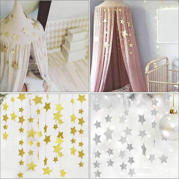 

party decoration 4m paper garlands star shape string banners kids baby shower bunting hanging happy birthday wedding home