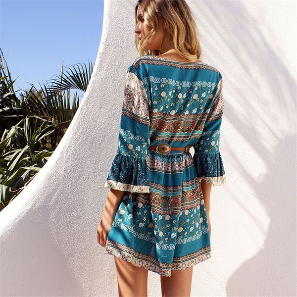 

2021 robe femme ete harajuku vestidos bohemian vestido pullover es print casual comfortable ladies clothing new beth, Black;gray