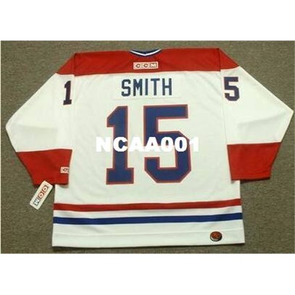 

001s #15 bobby smith montreal canadiens 1986 ccm retro home hockey jersey or custom any name or number retro jersey, Black