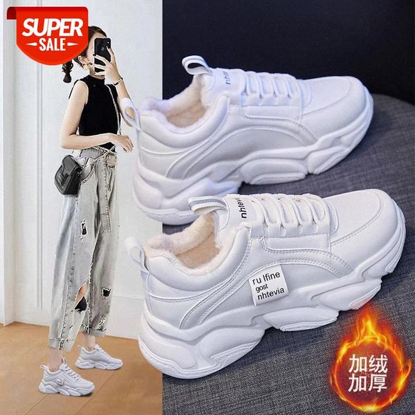 

platform sneakers women 2020 new winter shoes woman black sneakers students casual shoes plush warm autumn dad fur #zn3e