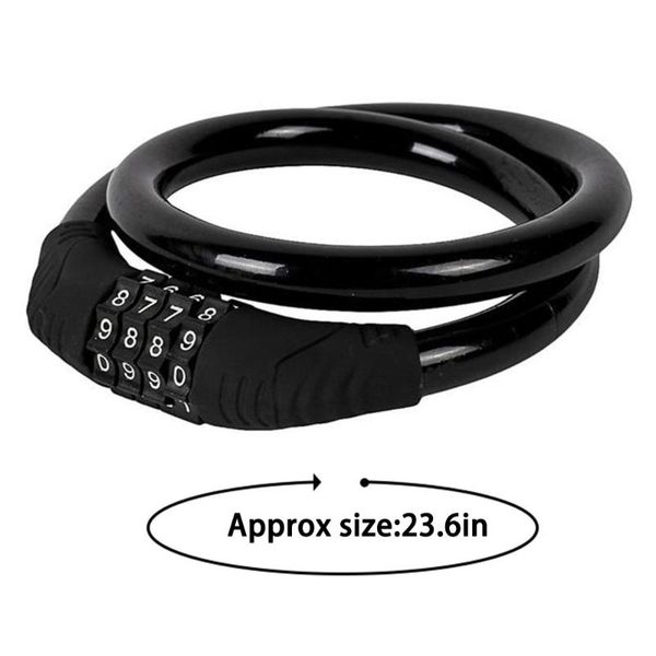 

bike locks safe password lock anti-theft combination number code bicycle steel cable chain security safety cycle accessories