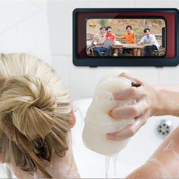 

cell phone mounts & holders wall-mounted waterproof mobile case anti- touch screen universal for kitchen, bathroom