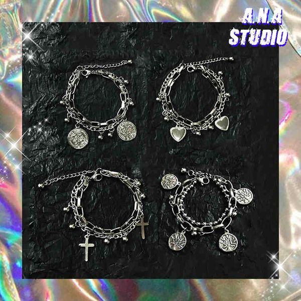 

party favor chrome/hearts bracelet [a.n.a] love and redemption search for the original of life ~ double love cross jesus