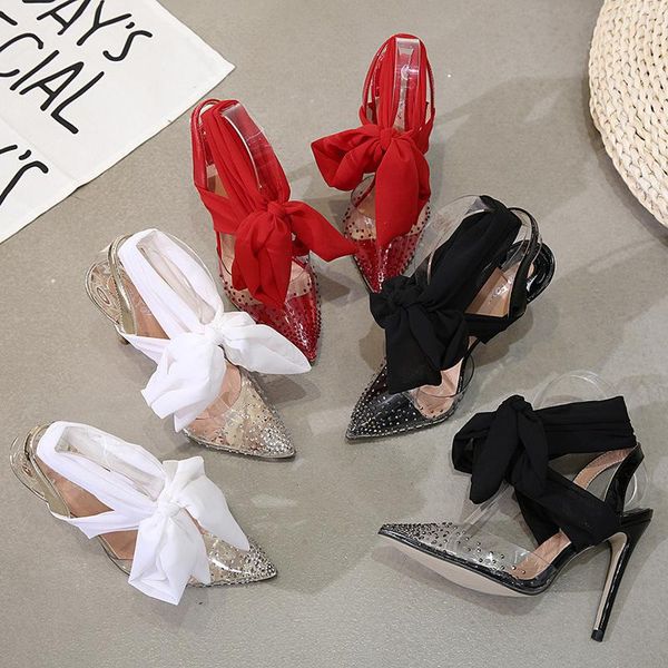 

silk sharp fine with high-heeled shoes night club rhinestone foot, Black