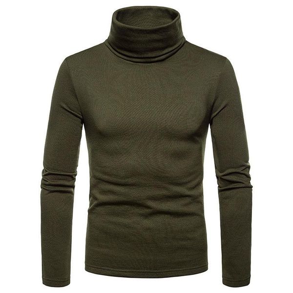 

men's sweaters 2022 fashion casual slim fit basic turtleneck knitted sweater high collar pullover male double autumn winter 103-58, White;black
