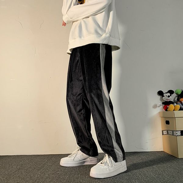 

2021 new men's fashion cargo casual pants hip hop style streetwear loose trousers baggy grey/black color sweatpants big size m-5xl fck5
