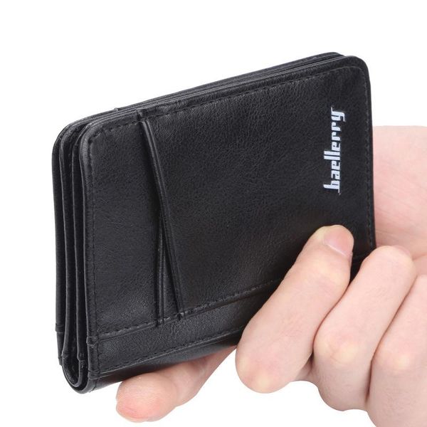 

wallets fashion short men small business retro thin holder for male mini cards wallet and purse slim money case, Red;black